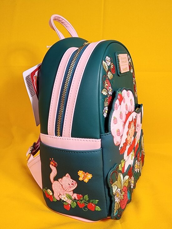Loungefly Strawberry Shortcake Custard & Strawberry Embroidered Mini Backpack